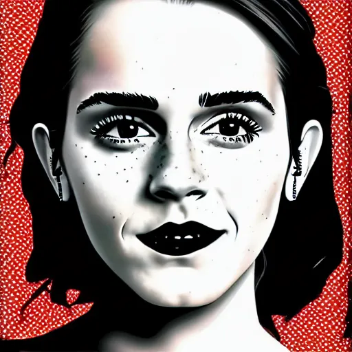 Prompt: wedha's pop art portrait of emma watson