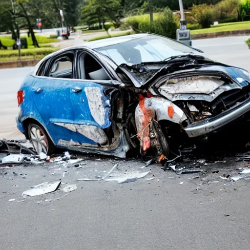 Image similar to goofy in a car accident