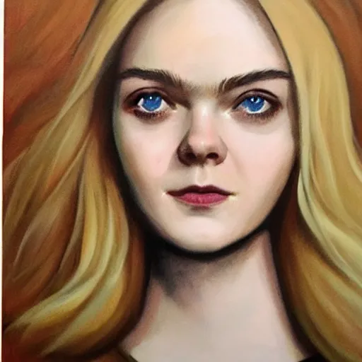 Prompt: professional painting of Elle Fanning in the style of Mark Waid, head and shoulders portrait, symmetrical facial features, smooth, sharp focus, illustration, intricate, stormy weather, extremely detailed masterpiece,