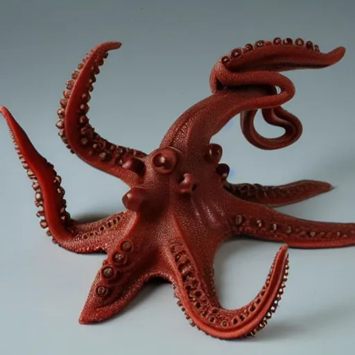 Image similar to vintage 1 9 6 0 s plastic toy of a octopus kaiju,