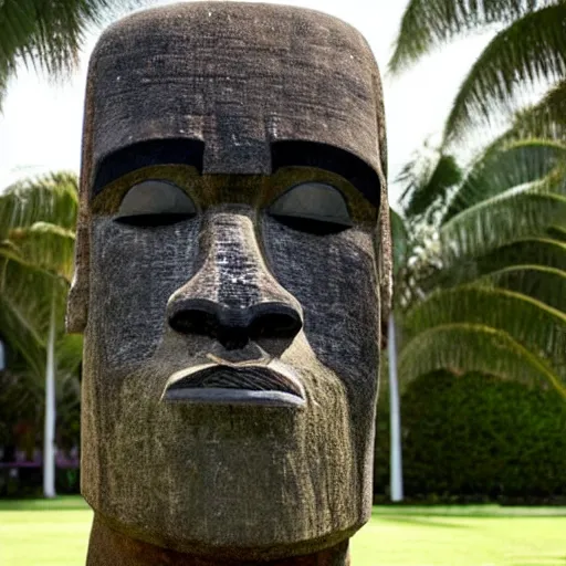 Image similar to Easter island head statue of Shaquille O'Neal