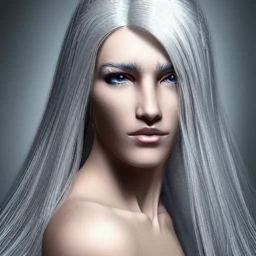 Prompt: Inquisition of most beautiful face young silver haired woman, extremely detailed faces, photorealistic, cinematic