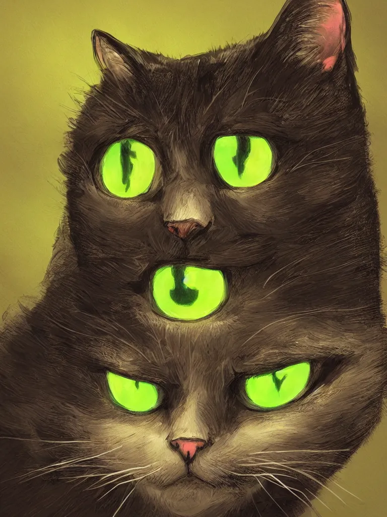 Image similar to cats with neon eyes by disney concept artists, blunt borders, rule of thirds