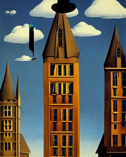 Prompt: harry potter painting by magritte