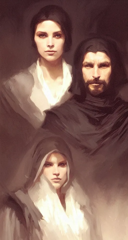 Prompt: a portrait painting of sith lords, art greg rutkowski and william - adolphe bouguereau