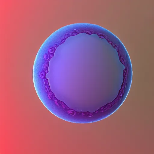 Image similar to a bacteria under a microscope, cinema 4d render, Ray tracing reflection,