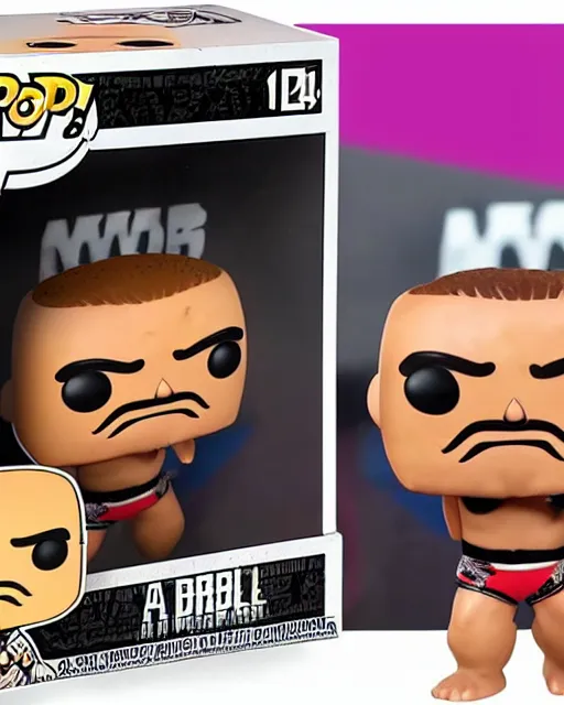 Image similar to A wrestler Funko Pop. Photographic, photography