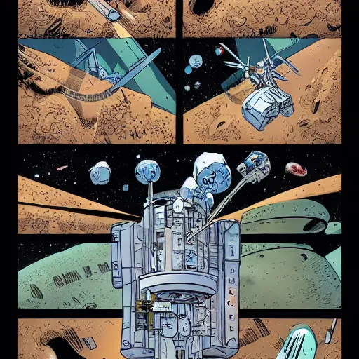 Image similar to orbital space settlement by Geoff Darrow