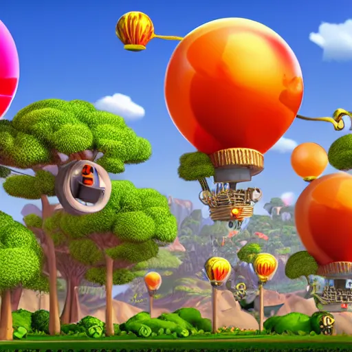 Image similar to bloons tower defense monkey 3 d ray tracing render, intricate, 8 k