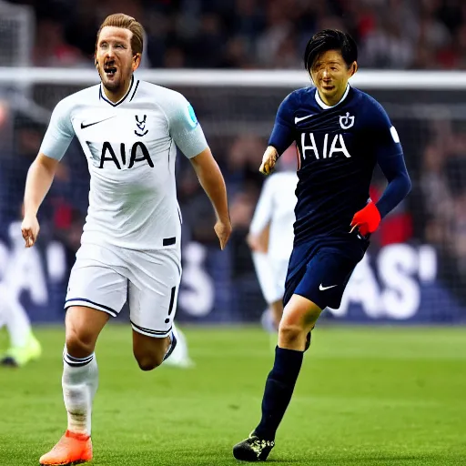 Image similar to harry kane and son heung - min plushys,