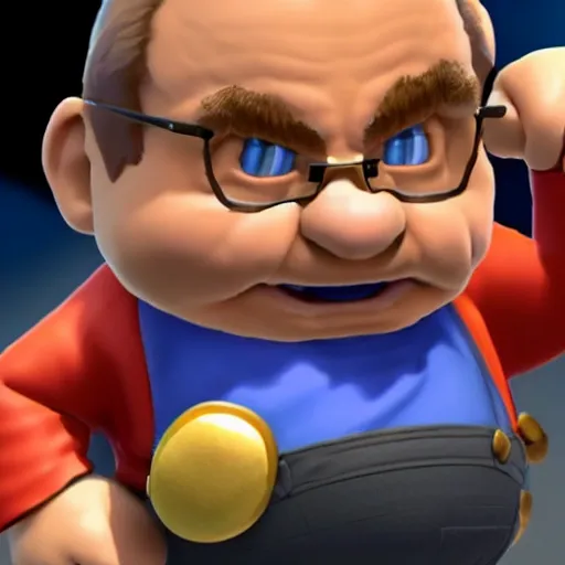 Image similar to danny devito in super smash bros ultimate, character reveal, 3d render, nintendo