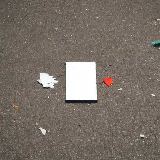 Image similar to a single piece of litter, without text