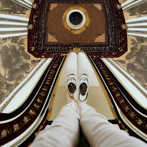 Image similar to pov of sitting on a throne and looking down at your people.