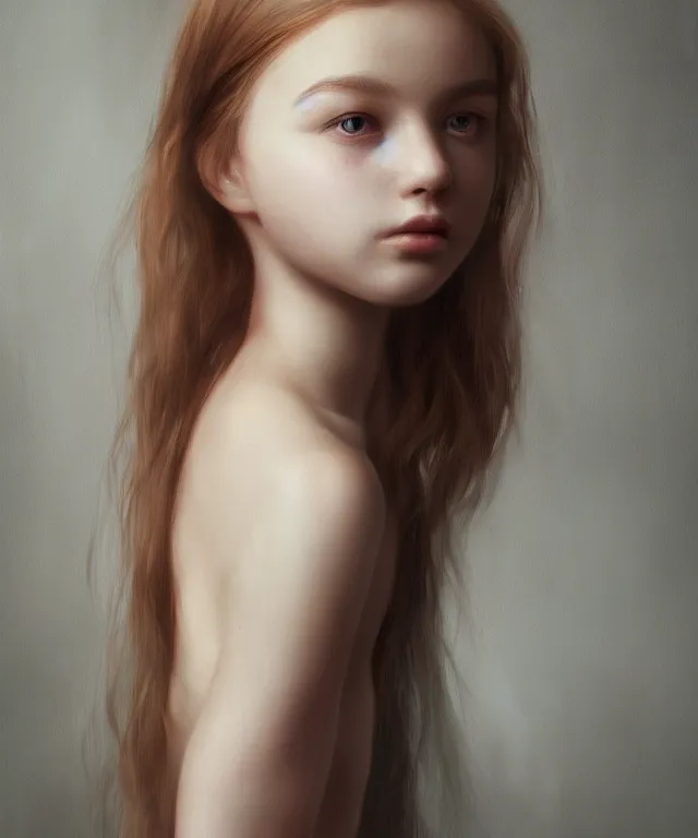 Image similar to a portrait of a beautiful young girl, by wlop and jovana rikalo and nick silva, modern cloth, on artstation, light source from the left, cartoon style