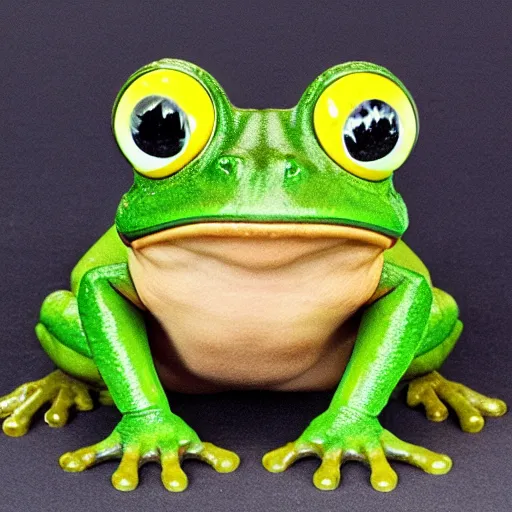 Image similar to a muscular happy frog