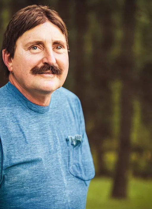 Image similar to portrait photo still of real life randy marsh, 8 k, 8 5 mm, f. 1 4