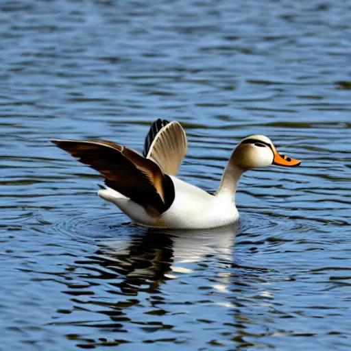 Image similar to duck with wing arms