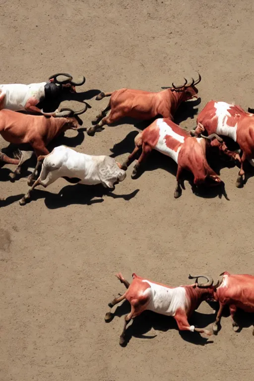 Image similar to running of the bulls, afternoon nap