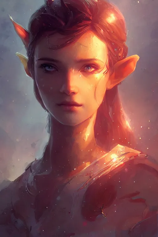 Image similar to A beautiful Elf woman by WLOP, greg rutkowski and ross tran