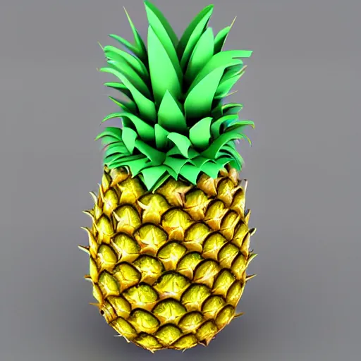 Prompt: 3 d pineapple