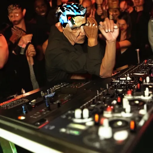 Image similar to Obama DJing at a nightclub in Berlin