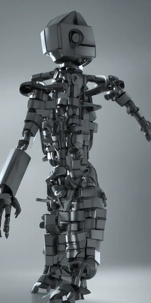 Image similar to bender in a live action movie, 3 d rendered, 3 d rendering, dramatic lighting, unreal engine