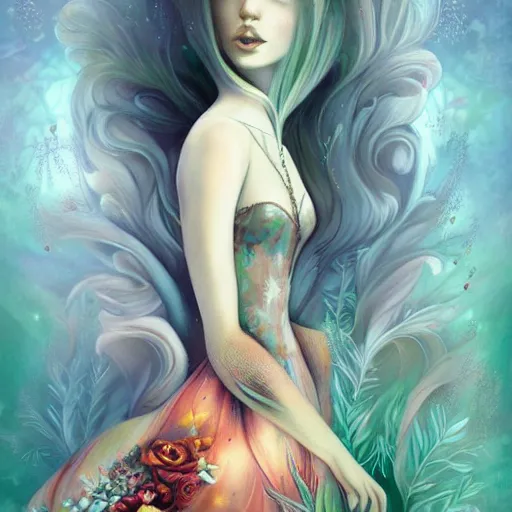 Image similar to fairytale by anna dittmann, full body view