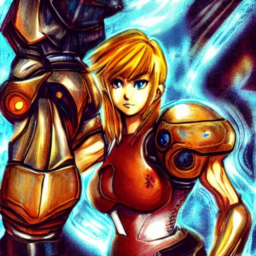 Image similar to details art of samus aran as link