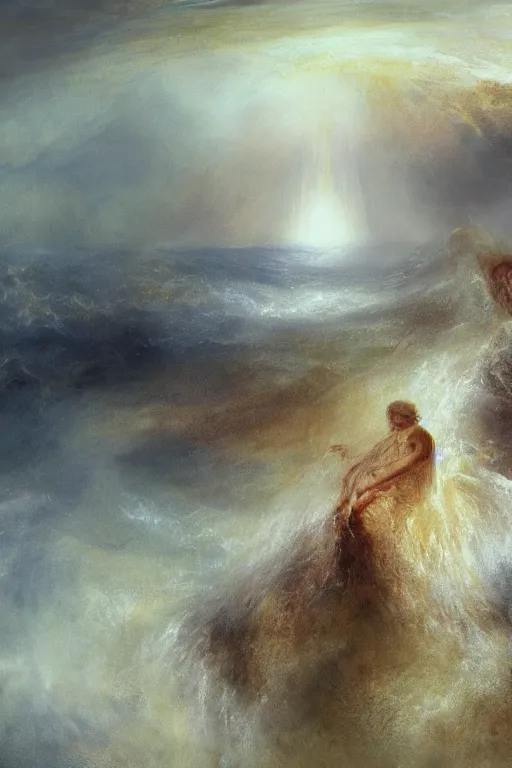 Image similar to things fall apart ; the centre cannot hold ; mere anarchy is loosed upon the world, the blood - dimmed tide is loosed, and everywhere the ceremony of innocence is drowned ; in the style of turner, in the style of carrivaggio, 8 k resolution, artgerm, artstation, deviantart, epic digital art, atmospheric