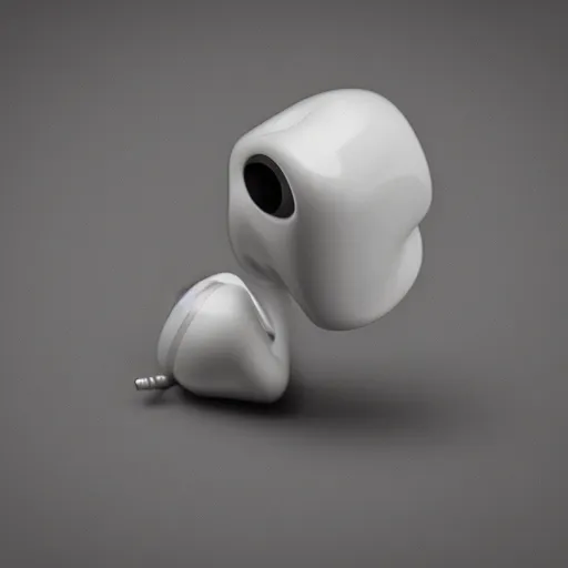 Image similar to “3D product design of Apple EyePods. Octane Render. Photo realistic. Studio. Product photo.”