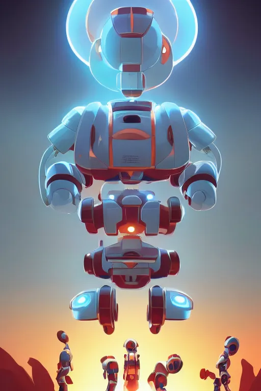 Image similar to metabots medabots medarotto medarot robot minimalist comics, behance hd by jesper ejsing, by rhads, makoto shinkai and lois van baarle, ilya kuvshinov, rossdraws global illumination ray tracing hdr radiating a glowing aura