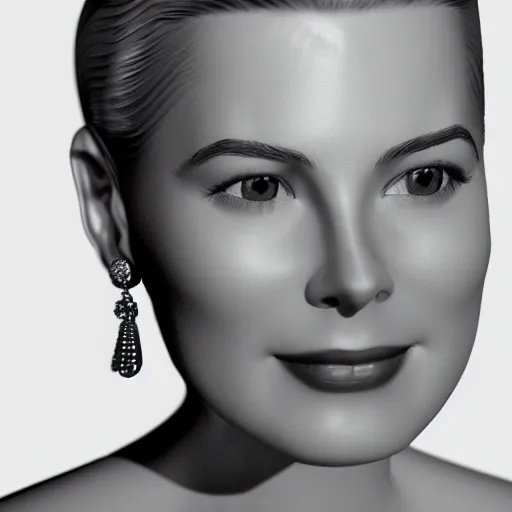 Prompt: 3 d render of grace kelly