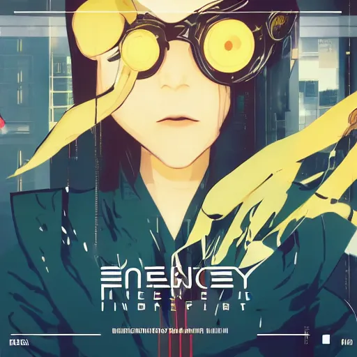 Image similar to Frequency indie album cover, luxury advertisement, yellow filter. Clean and detailed post-cyberpunk sci-fi close-up schoolgirl in asian city in style of cytus and deemo, blue flame, relaxing, calm and mysterious vibes, by Tsutomu Nihei, by Yoshitoshi ABe, by Ilya Kuvshinov, by Greg Tocchini, nier:automata, set in half-life 2, Matrix, GITS, Blade Runner, Neotokyo Source, Syndicate(2012), dynamic composition, beautiful with eerie vibes, very inspirational, very stylish, with gradients, surrealistic, dystopia, postapocalyptic vibes, depth of field, mist, rich cinematic atmosphere, perfect digital art, mystical journey in strange world, beautiful dramatic dark moody tones and studio lighting, shadows, bastion game, arthouse