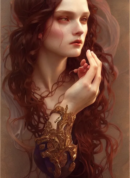 Prompt: diffuse lighting, fantasy, intricate , elegant, highly detailed, lifelike, photorealistic, digital painting, artstation, illustration, concept art, smooth, sharp focus, art by John Collier and Albert Aublet and Leonardo da vinci and Krenz Cushart and Artem Demura and Alphonse Mucha