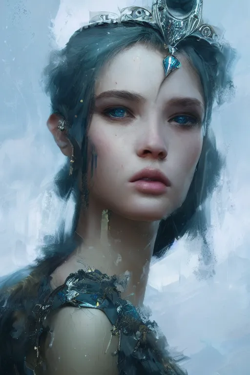 Image similar to trojan princess, gorgeous, close-up portrait, intricate, elegant, volumetric lighting, scenery, digital painting, highly detailed, artstation, sharp focus, illustration, concept art, ruan jia, steve mccurry