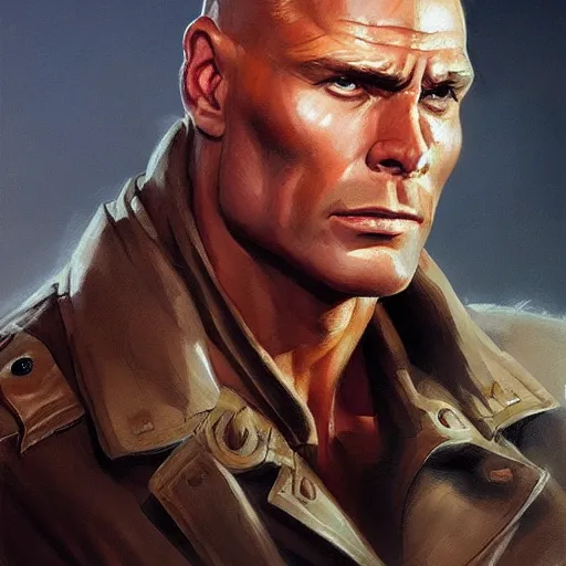 Image similar to doc savage, D&D, fantasy, portrait, highly detailed, digital painting, trending on artstation, concept art, sharp focus, illustration, art by artgerm and greg rutkowski and magali villeneuve