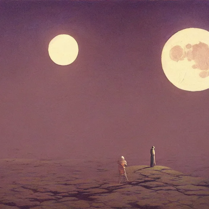 Prompt: the moon is calling me home, science fiction, Edward Hopper and James Gilleard, Zdzislaw Beksinski, highly detailed