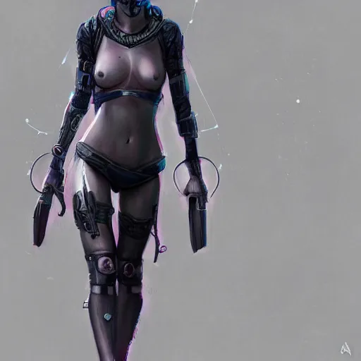 Image similar to a teenager dark elf with hoofs wear googles, cyberpunk, artstation