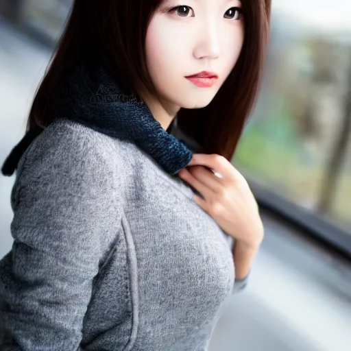 Image similar to beautiful asian woman, sharp focus, full body, dynamic lighting