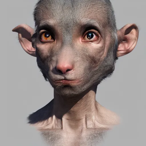 Image similar to a human - rat crossbreed, illustrated by antoine verney - carron and j. lesaffre, trending on artstation, 4 k, 8 k, artstation 3 d render, artstation 3 d, artstation graphics, artstation lighting