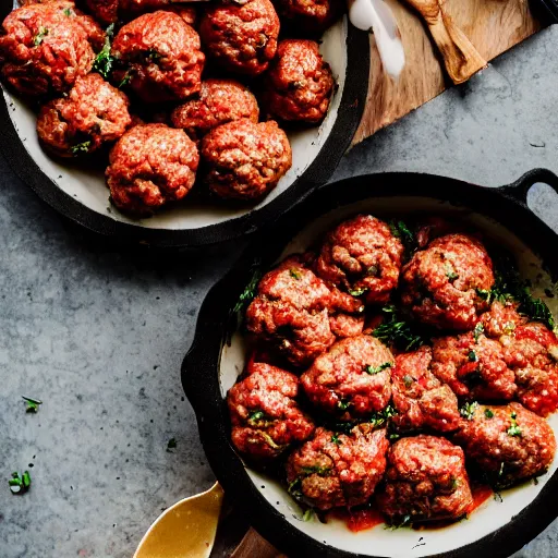 Image similar to raining meatballs, professional photography