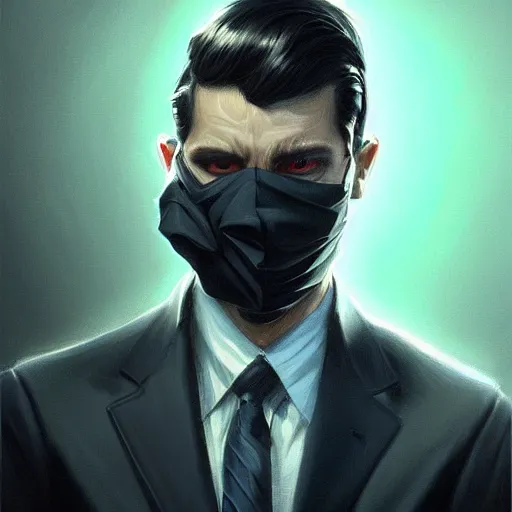 Prompt: an insanely detailed portrait of a man covering his face with his hands, stylish black hair, depressing corporate office background, blue shade in the style of peter mohrbacher, artgerm, dramatic lighting and composition, octane render, trending on artstation, concept art