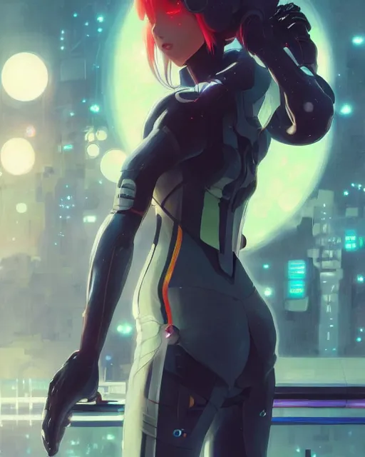 Prompt: anime visual of a female astronaut, neon, cyberpunk, black futuristic suit, stunning, highly detailed, digital painting, artstation, smooth, soft focus, illustration, art by artgerm and greg rutkowski and alphonse mucha