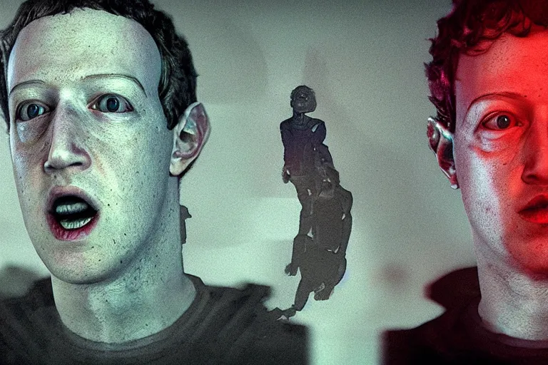 Prompt: creepy mark zuckerberg portrait stuck in the matrix, glitchy, buggy, playstation 1 graphics, low poly 3 d render, creepypasta, volumetric lighting, octane render, scary, award - winning, detailed, weird, close - up, featured on artstation, strange, off - putting, demonic, odd, atmospheric, ambient, spooky