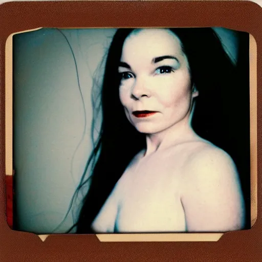 Image similar to intimate polaroid photo of bjork, vespertine