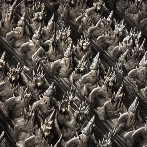 Prompt: professional art of an army of armored foxes, epic, narnia style, highly detailed, high quality, HD, 8K, award-winning