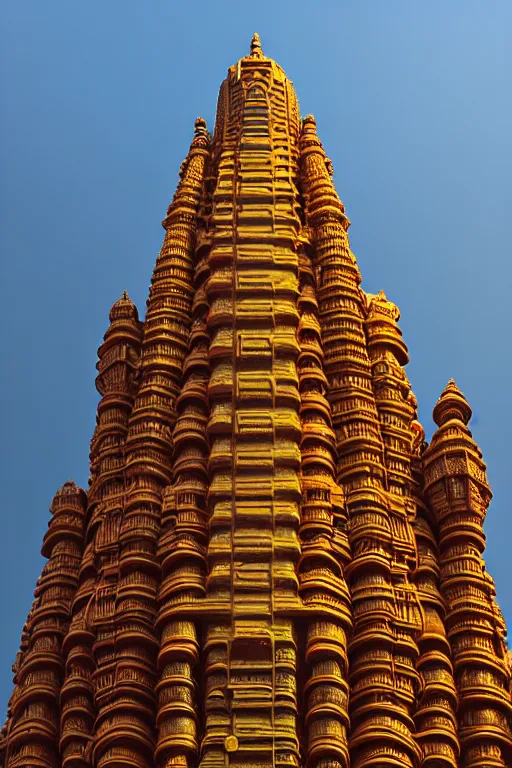 Image similar to hanuman! head building in mumbai!! centre, kalighat, highly detailed, high quality 3 d futuristic biomorphic, cinematic smooth, berenice abbott & john j. park, dramatic warm morning light, wide shot, high angle, uhd 8 k, sharp focus