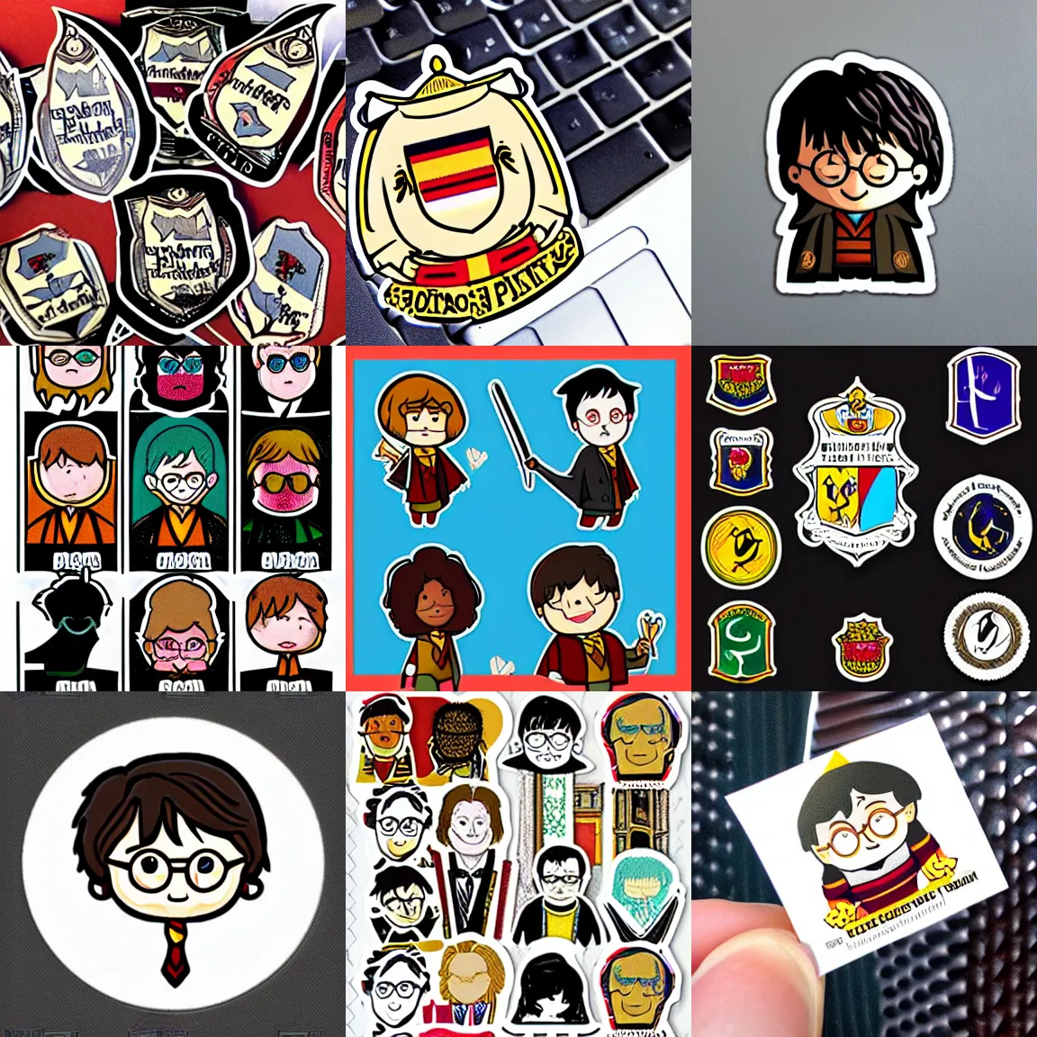 Prompt: detailed sticker of harry potter