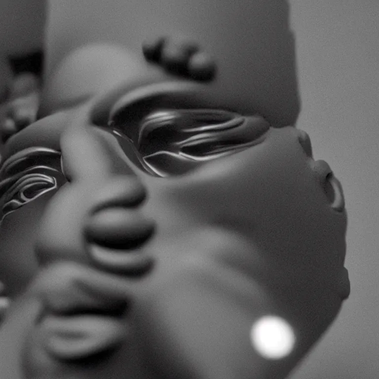 Image similar to a cinematic film still of a claymation stop motion film starring biggie smalls, portrait, shallow depth of field, 8 0 mm, f 1. 8