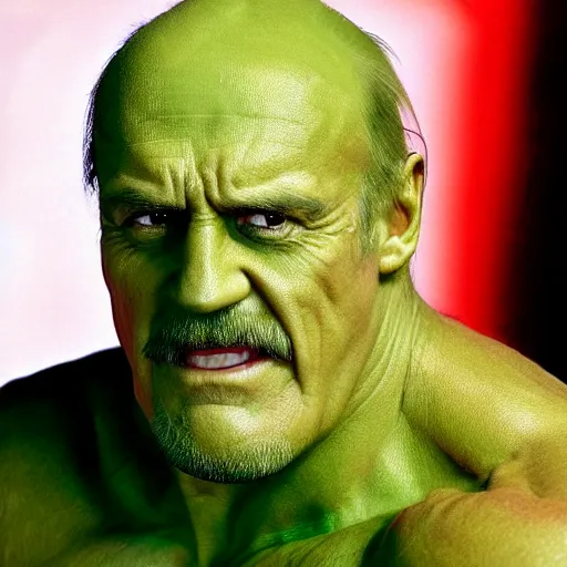 Prompt: hulk hogan as green hulk